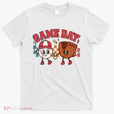 Retro Cartoon Baseball Game Day T-Shirt