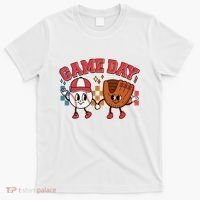 Retro Cartoon Baseball Game Day T-Shirt thumb 0