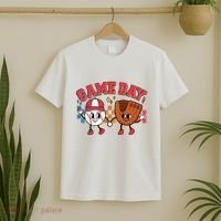 Retro Cartoon Baseball Game Day T-Shirt thumb 2