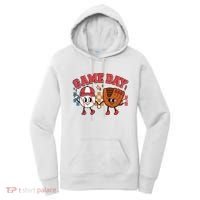 Retro Cartoon Baseball Game Day Women's Hoodie thumb 0
