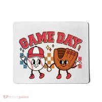 Retro Cartoon Baseball Game Day Mousepad thumb 0