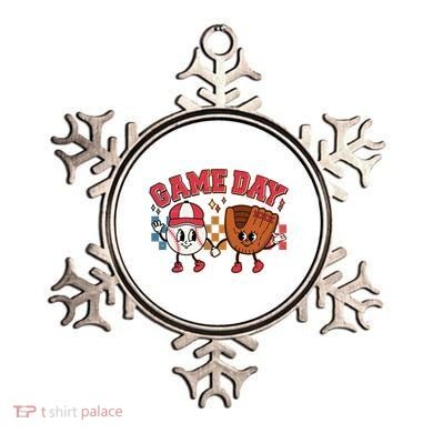 Retro Cartoon Baseball Game Day Ornament