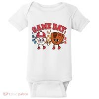 Retro Cartoon Baseball Game Day Baby Bodysuit thumb 0