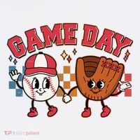 Retro Cartoon Baseball Game Day Baby Bodysuit thumb 2
