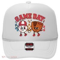 Retro Cartoon Baseball Game Day Hat thumb 0