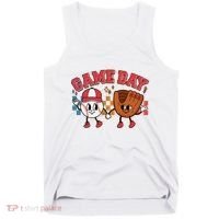 Retro Cartoon Baseball Game Day Tank Top thumb 0