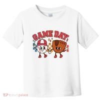Retro Cartoon Baseball Game Day Toddler T-Shirt thumb 0