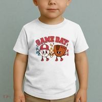 Retro Cartoon Baseball Game Day Toddler T-Shirt thumb 2