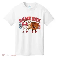 Retro Cartoon Baseball Game Day Kids T-Shirt thumb 0