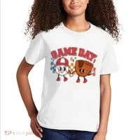 Retro Cartoon Baseball Game Day Kids T-Shirt thumb 2