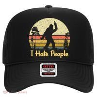 Retro Camping Bigfoot Sasquatch Middle Finger I Hate People Hat thumb 0