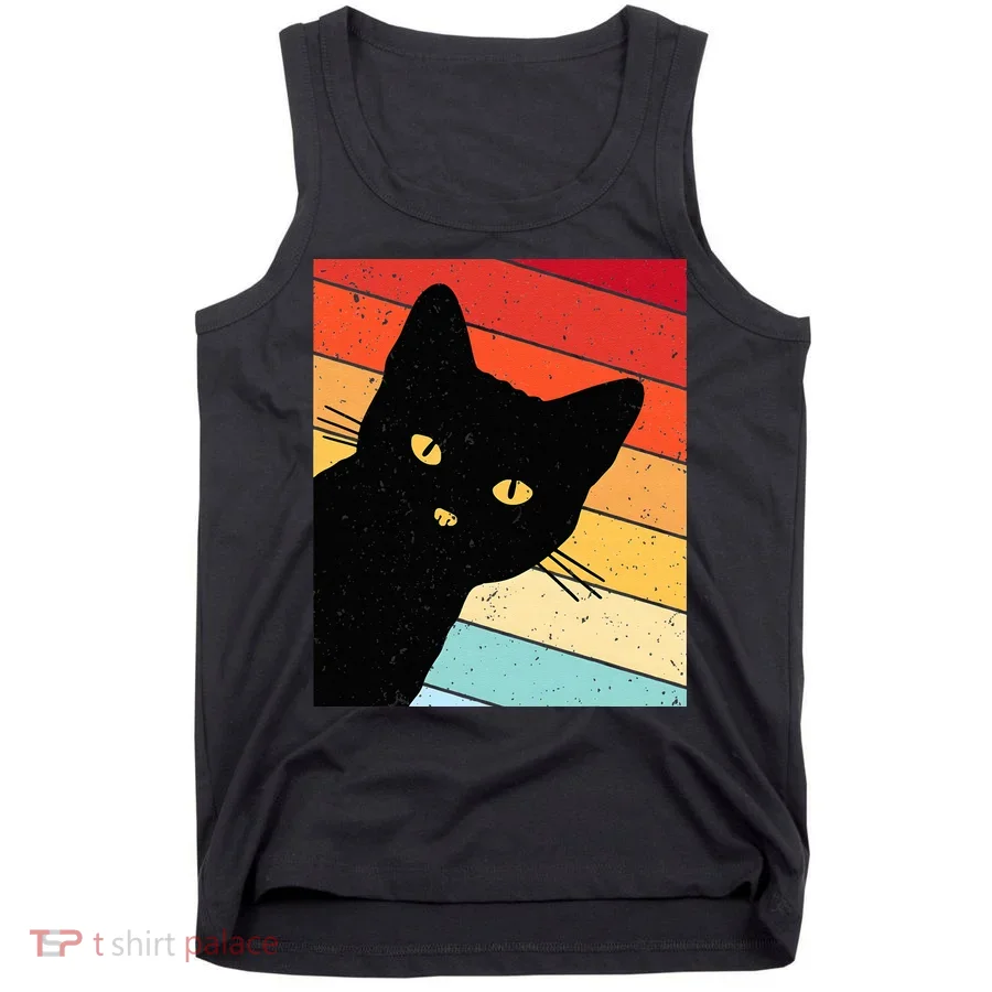 Retro Cat Black Cat Vintage Cat Cat Tank Top