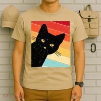 Retro Cat Black Cat Vintage Cat Cat T-Shirt thumb 6