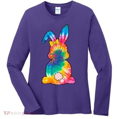 Rainbow Colorful Bunny Women's Long Sleeve Shirt