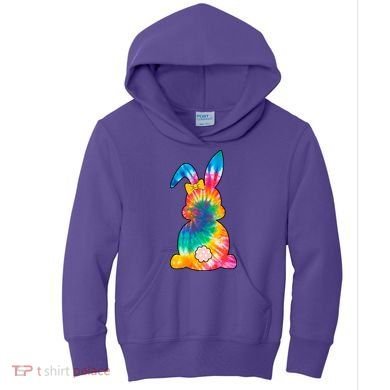 Rainbow Colorful Bunny Kids Hoodie