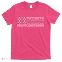 Religious Christianity Bible Verse USA American Flag T-Shirt thumb 0