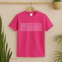 Religious Christianity Bible Verse USA American Flag T-Shirt thumb 2