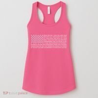 Religious Christianity Bible Verse USA American Flag Women's Tank Top thumb 0