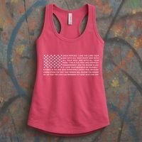 Religious Christianity Bible Verse USA American Flag Women's Tank Top thumb 3