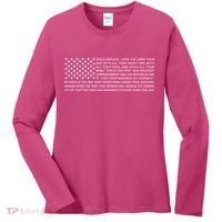 Religious Christianity Bible Verse USA American Flag Women's Long Sleeve Shirt thumb 0