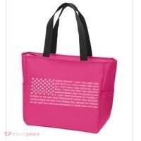 Religious Christianity Bible Verse USA American Flag Tote Bag thumb 3