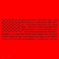 Religious Christianity Bible Verse USA American Flag Santa Hat thumb 1