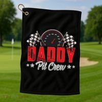 Race Car Birthday Party Racing Family Daddy Pit Crew Golf Towel thumb 1