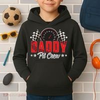 Race Car Birthday Party Racing Family Daddy Pit Crew Kids Hoodie thumb 2