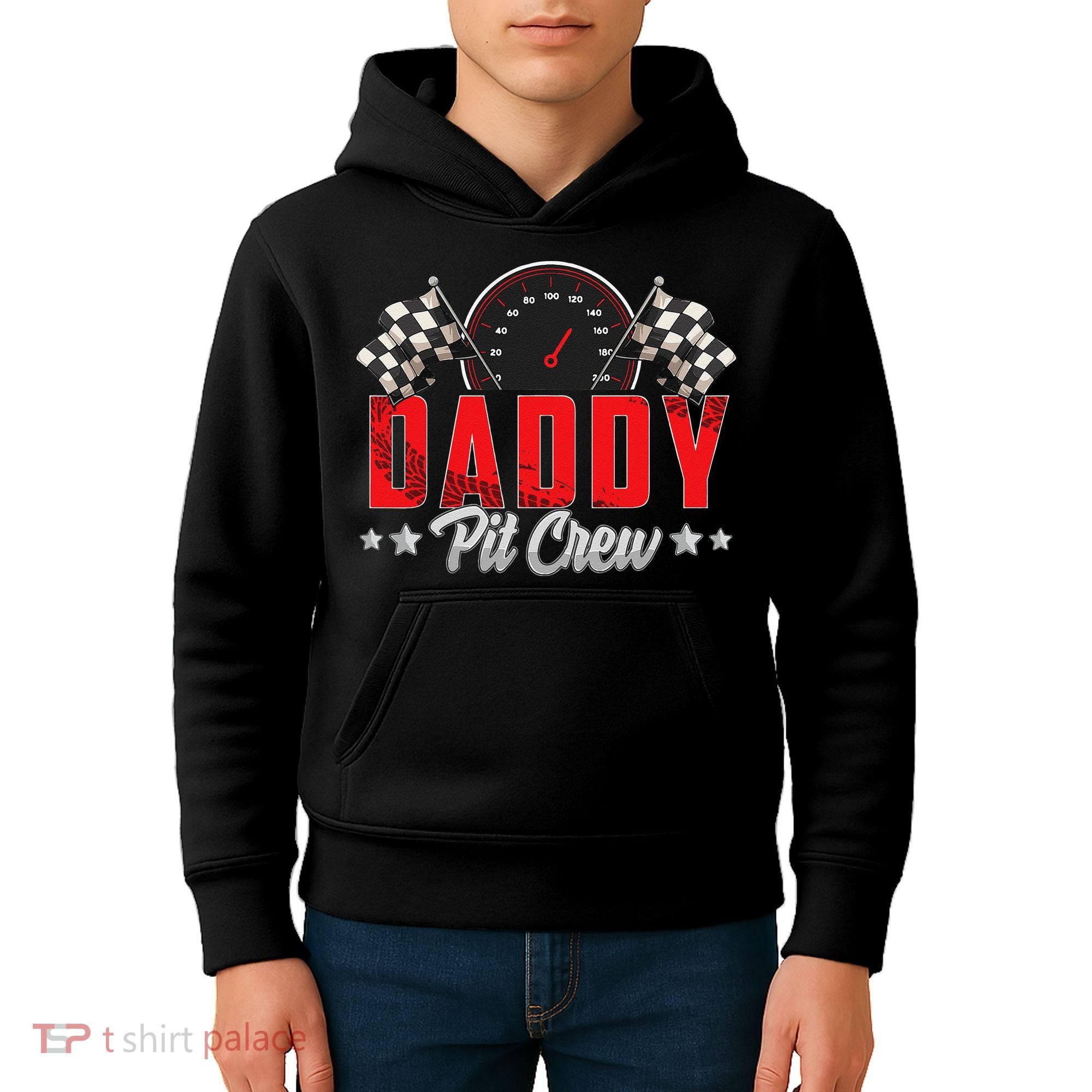 Race Car Birthday Party Racing Family Daddy Pit Crew Kids Hoodie