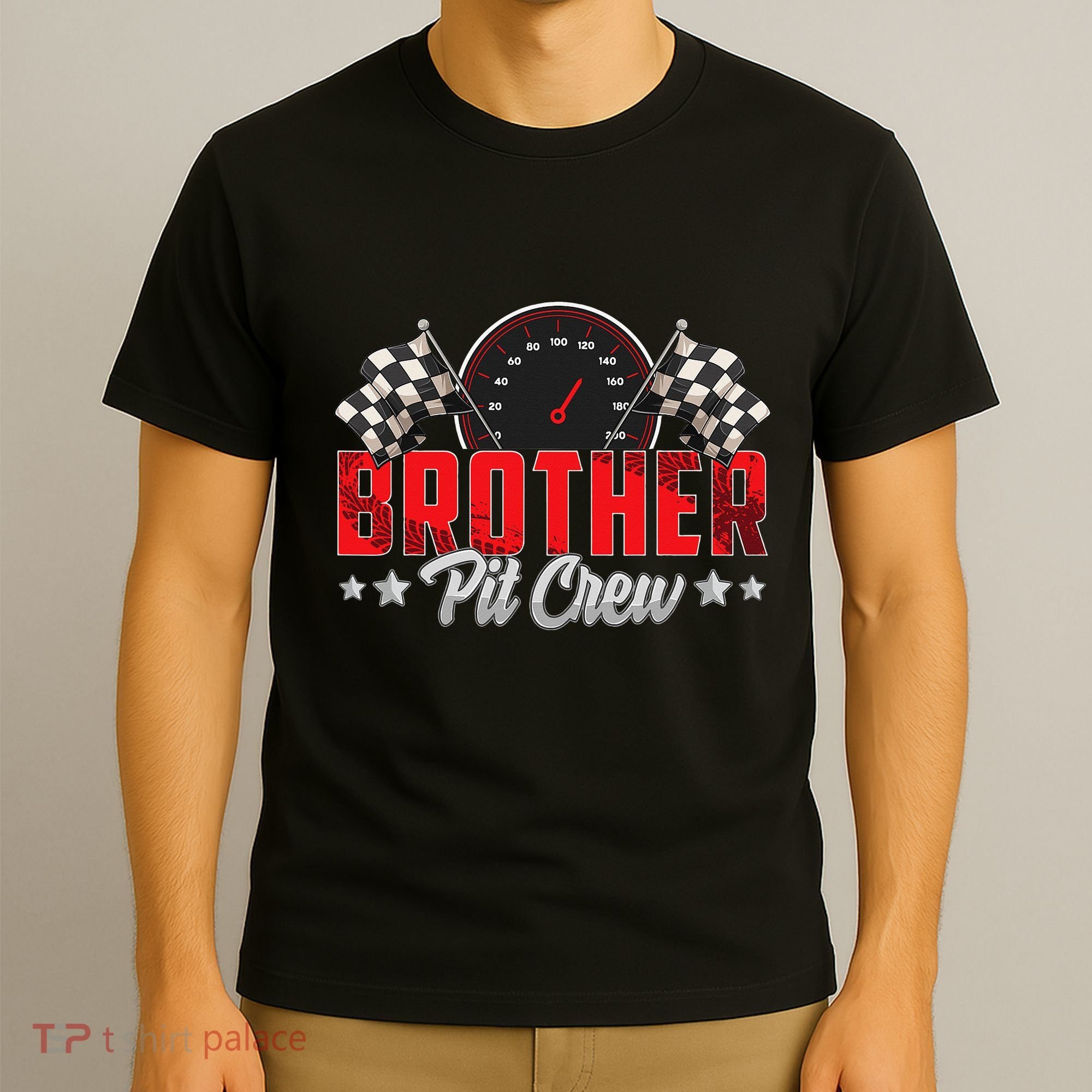 Race Car Birthday Party Racing Family Brother Pit Crew T-Shirt