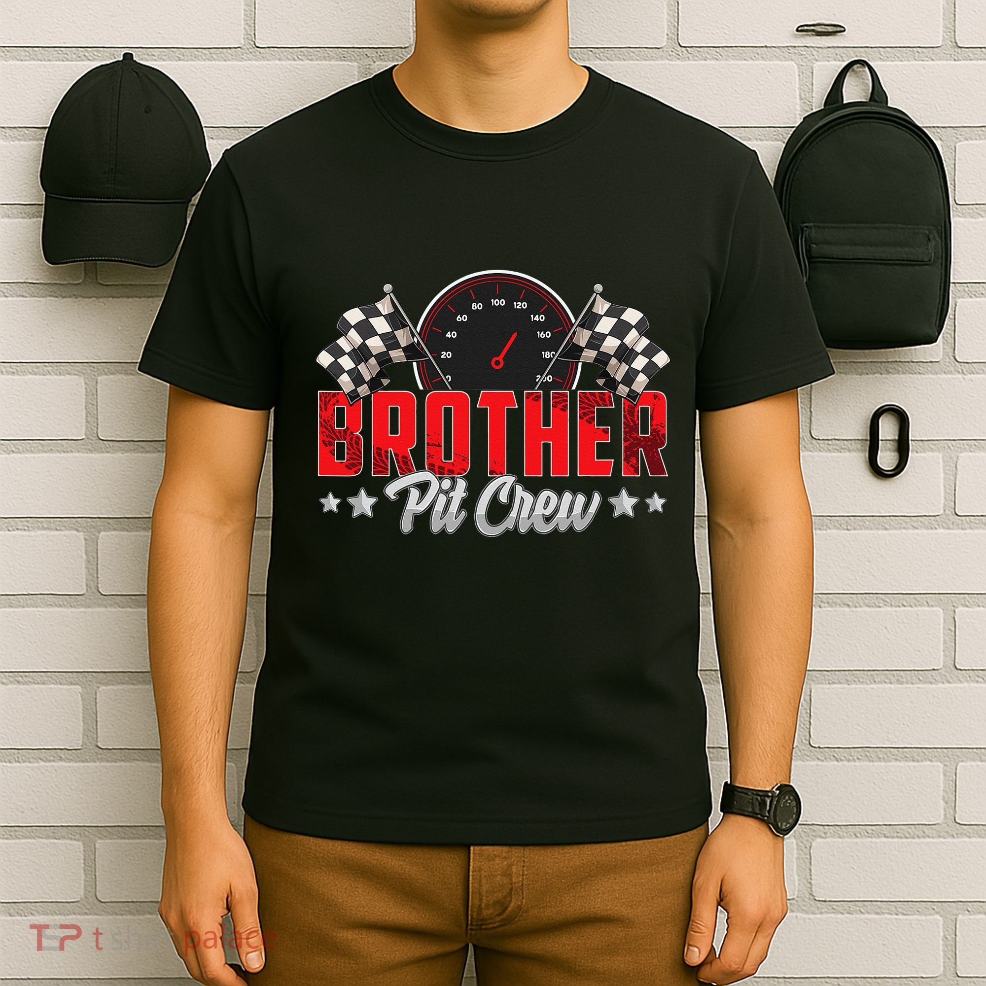 Race Car Birthday Party Racing Family Brother Pit Crew T-Shirt