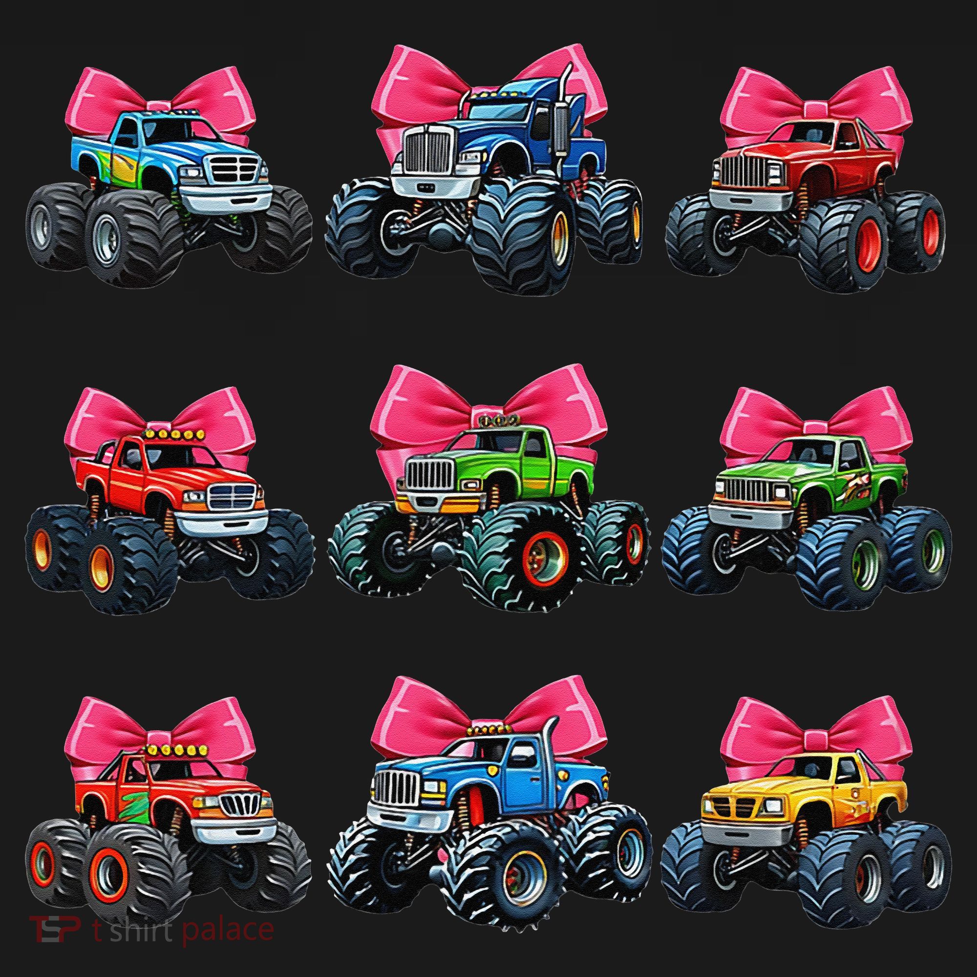 Retro Coquette Bow Monster Truck Coquette Girl For Women Women's Hoodie
