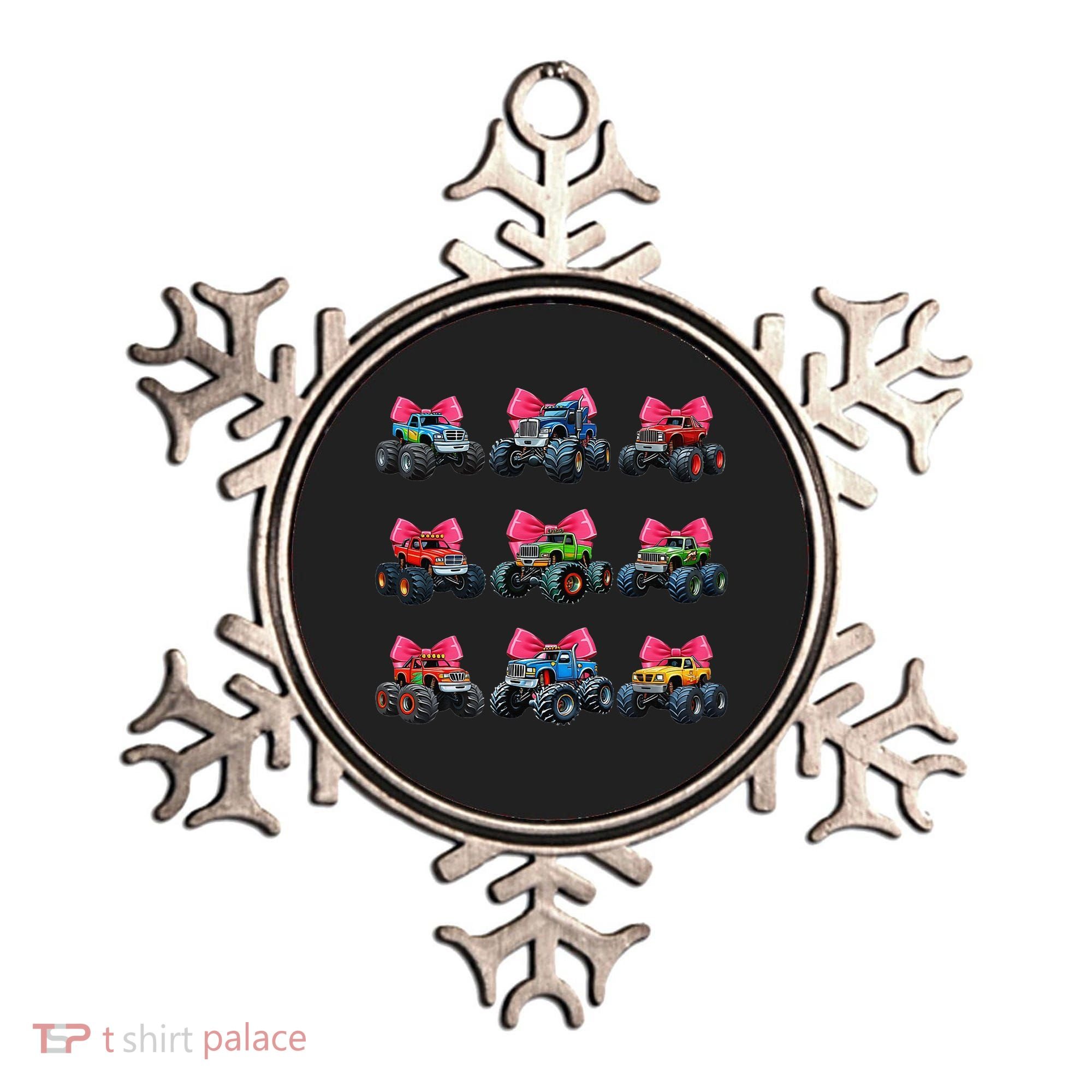 Retro Coquette Bow Monster Truck Coquette Girl For Women Ornament