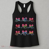 Retro Coquette Bow Monster Truck Coquette Girl For Women Women's Tank Top thumb 3