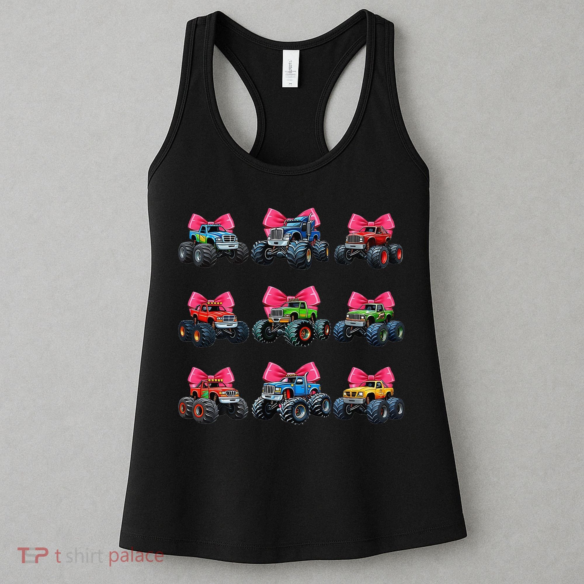 Retro Coquette Bow Monster Truck Coquette Girl For Women Women's Tank Top