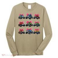 Retro Coquette Bow Monster Truck Coquette Girl For Women Long Sleeve Shirt thumb 0