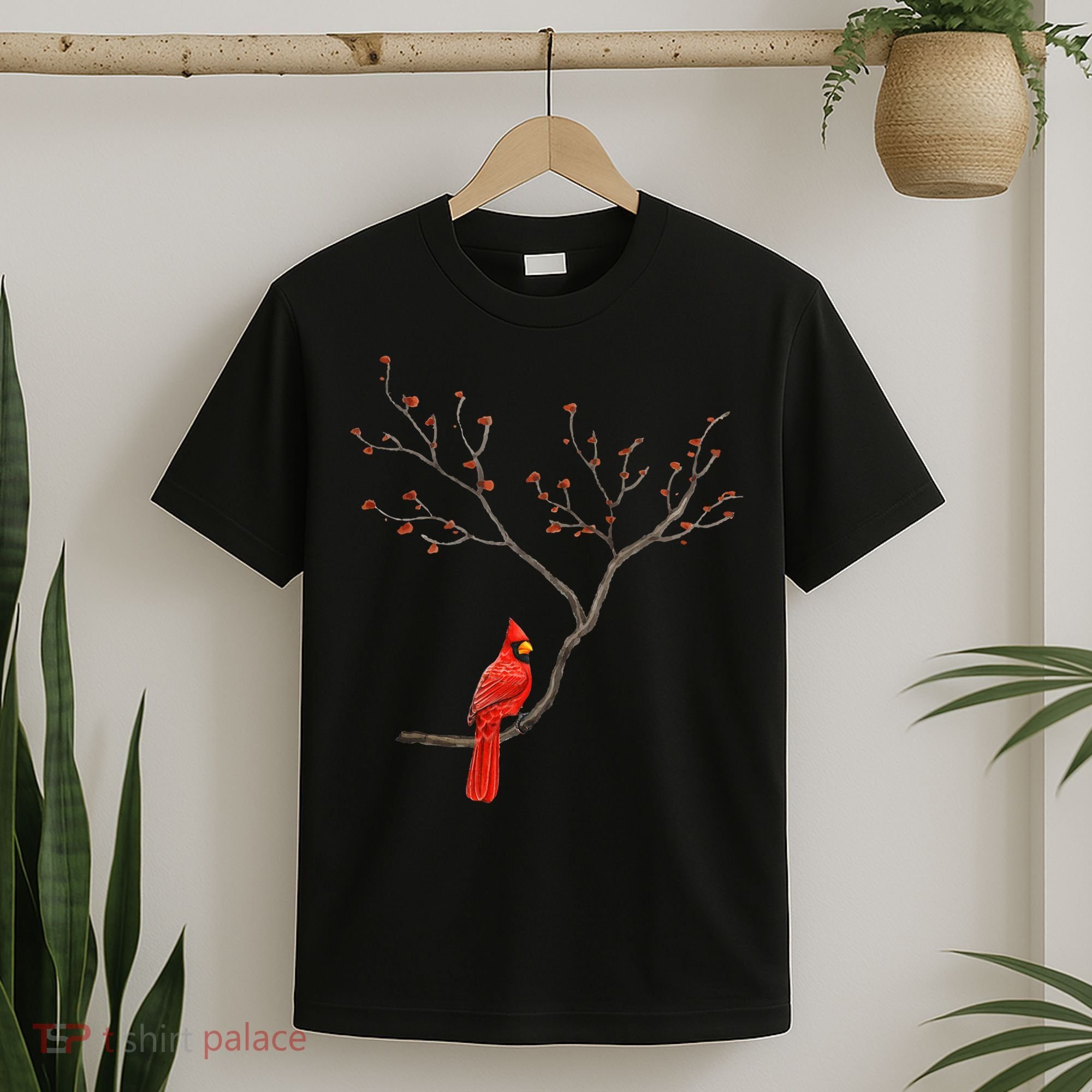 Red Cardinal Bird Lovers Birdwatching Birding Vintage T-Shirt