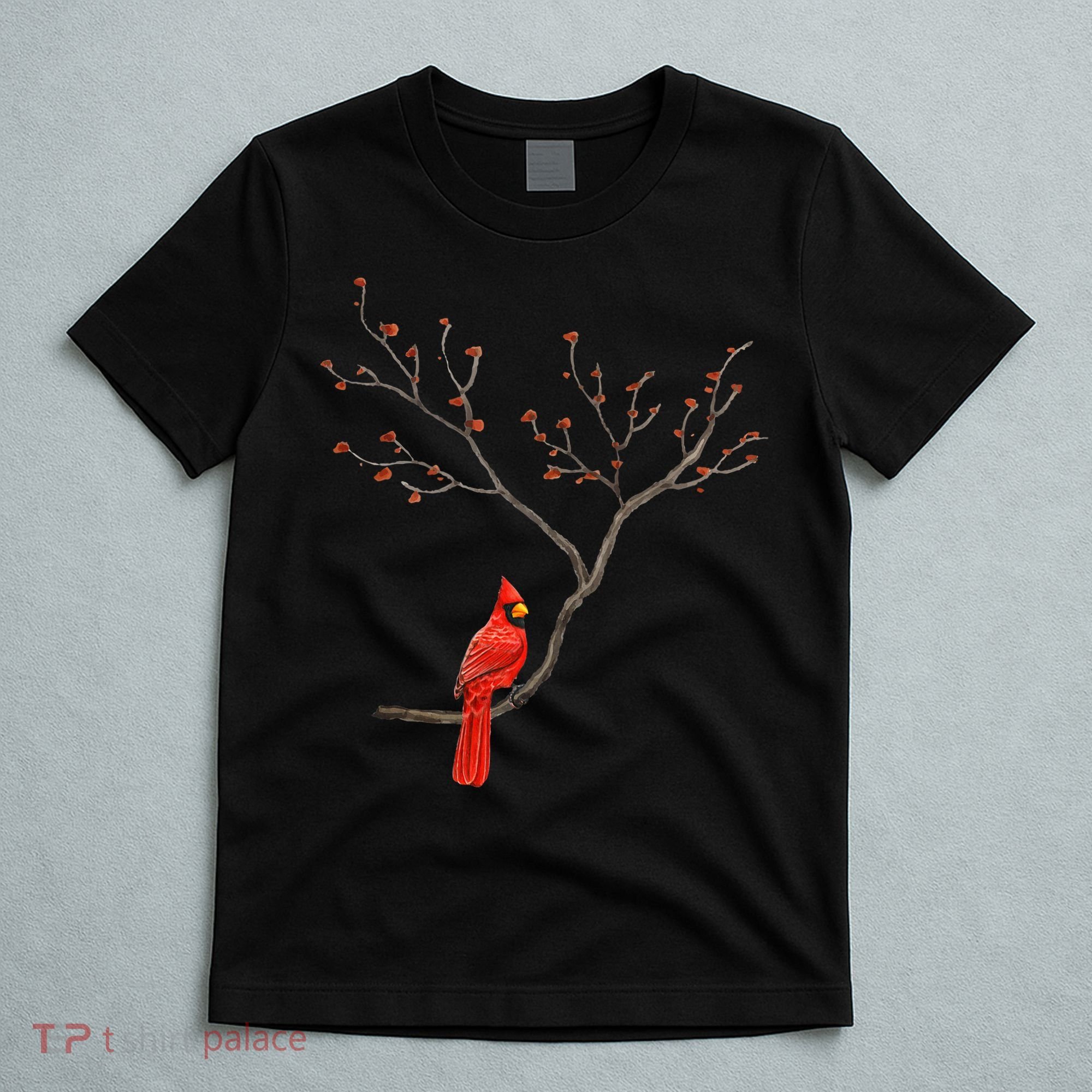 Red Cardinal Bird Lovers Birdwatching Birding Vintage T-Shirt
