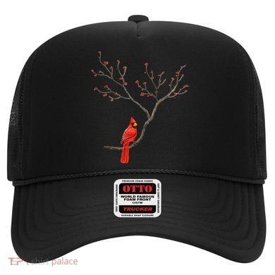 Red Cardinal Bird Lovers Birdwatching Birding Vintage Hat