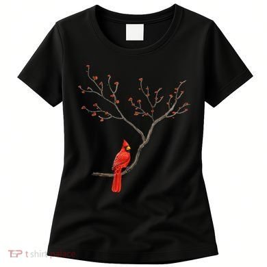 Red Cardinal Bird Lovers Birdwatching Birding Vintage Women's T-Shirt