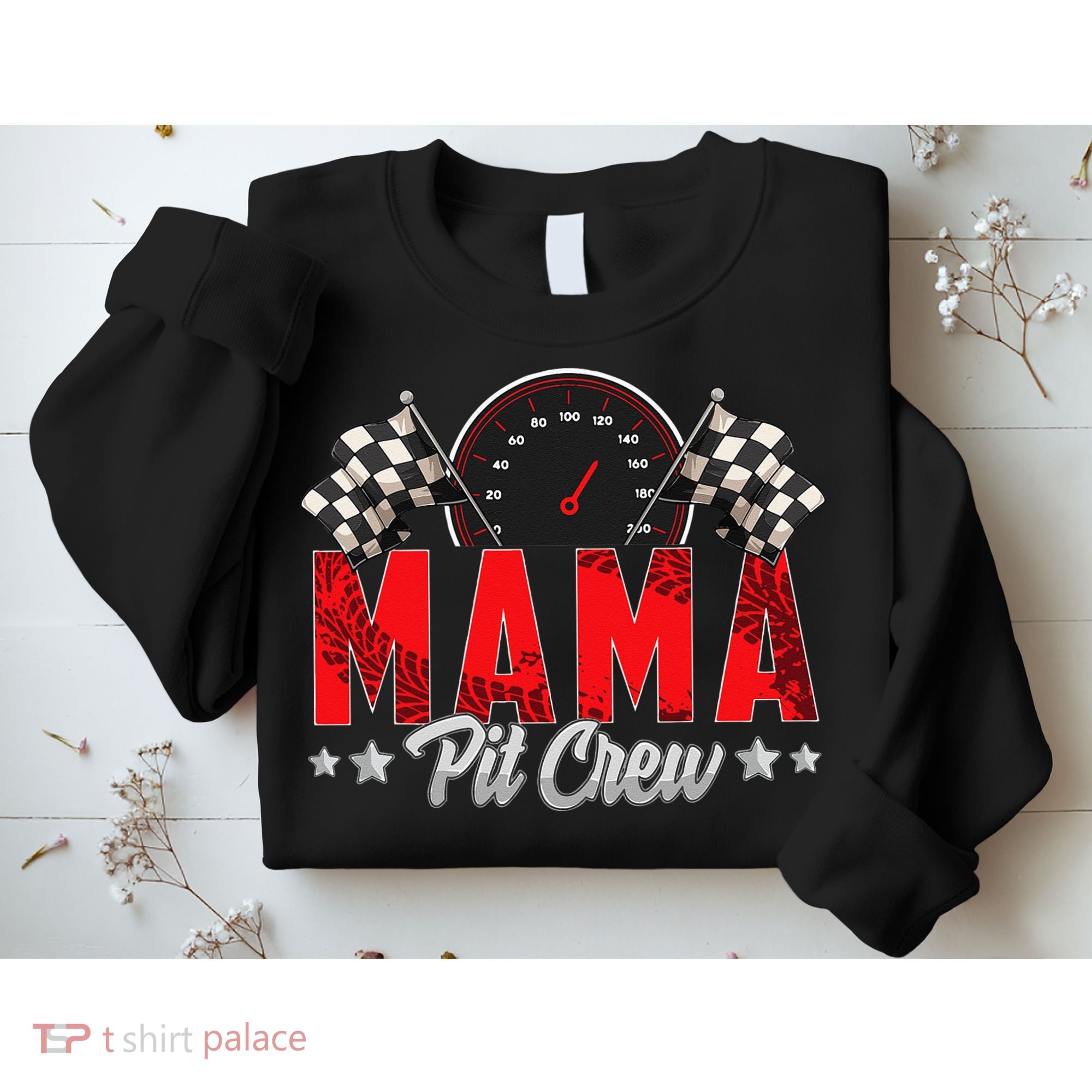 Race Car Birthday Party Racing Family Mama Pit Crew Sweatshirt