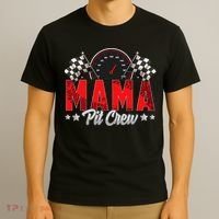 Race Car Birthday Party Racing Family Mama Pit Crew T-Shirt thumb 3