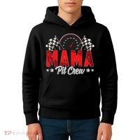 Race Car Birthday Party Racing Family Mama Pit Crew Kids Hoodie thumb 4