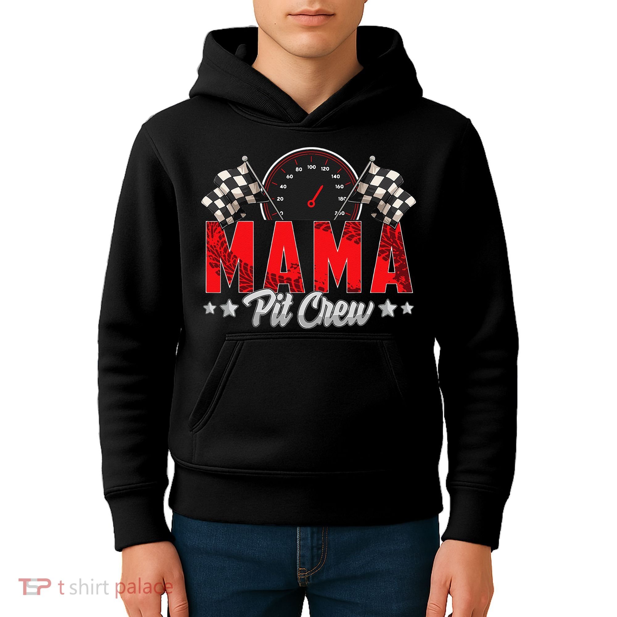 Race Car Birthday Party Racing Family Mama Pit Crew Kids Hoodie