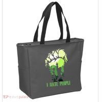 Retro Camping Bigfoot Sasquatch Middle Finger I Hate People Tote Bag thumb 2