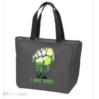 Retro Camping Bigfoot Sasquatch Middle Finger I Hate People Tote Bag thumb 3