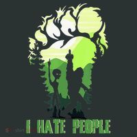 Retro Camping Bigfoot Sasquatch Middle Finger I Hate People Tote Bag thumb 4