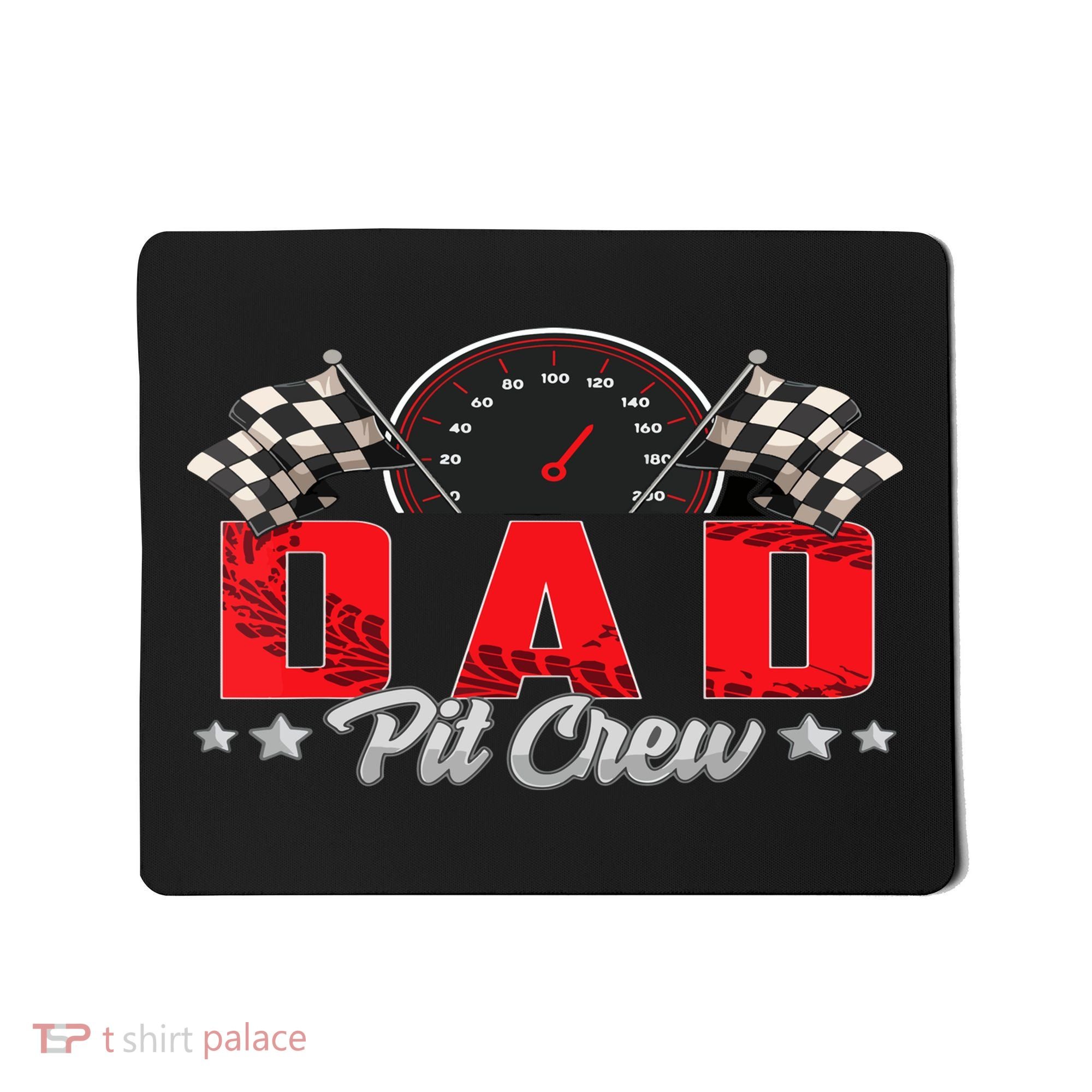 Race Car Birthday Party Racing Family Dad Pit Crew Mousepad