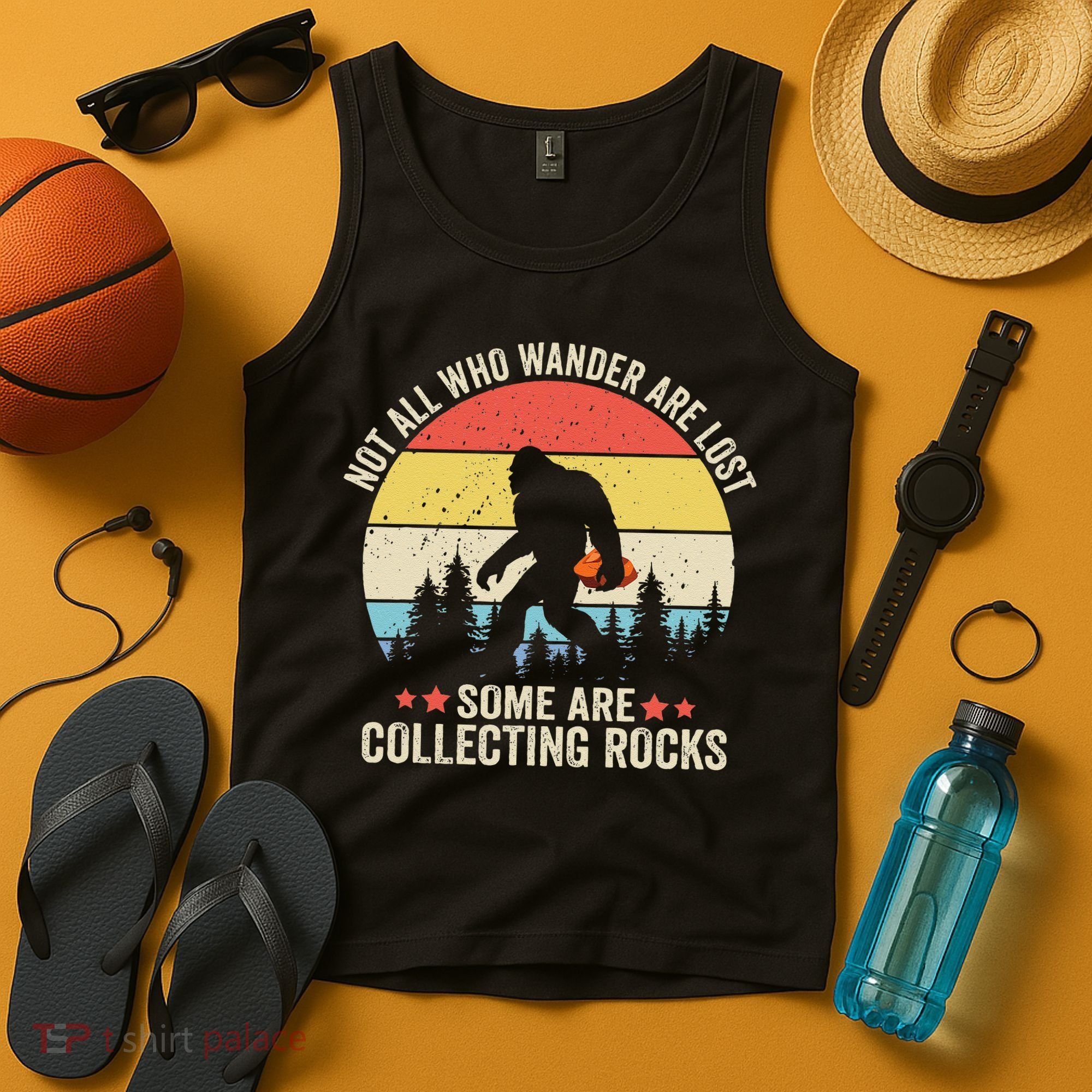 Rock Collector Bigfoot For Rockhound Geologist Geod Hunter Tank Top