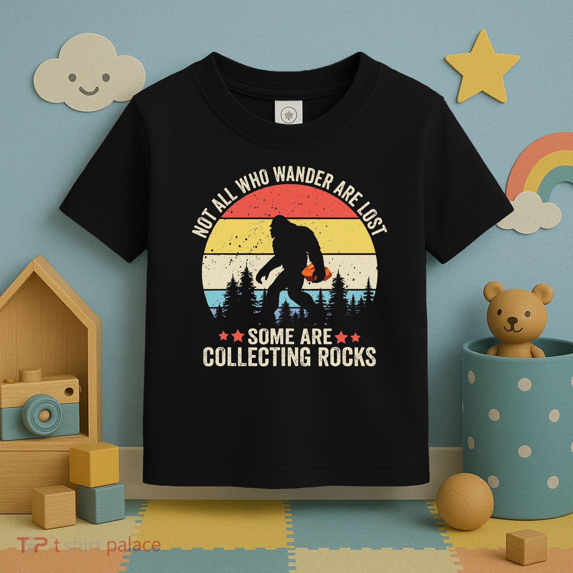 Rock Collector Bigfoot For Rockhound Geologist Geod Hunter Toddler T-Shirt